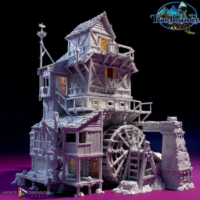 The Gruel Mill Model Building set - Dnd, Wargaming, Model Train | Village | Factory | Medieval | Fantasy | D&D | 28mm | 32mm | Pathfinder-1