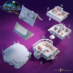 The Widow's Manor Model Building set - Dnd, Wargaming, Model Train | Village | House | Medieval | Fantasy | D&D | 28mm | 32mm | Pathfinder-6