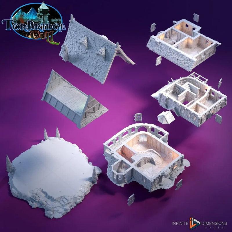 The Widow's Manor Model Building set - Dnd, Wargaming, Model Train | Village | House | Medieval | Fantasy | D&D | 28mm | 32mm | Pathfinder-6