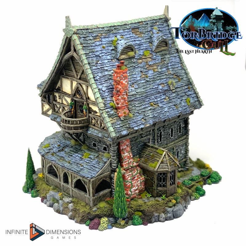 The Widow's Manor Model Building set - Dnd, Wargaming, Model Train | Village | House | Medieval | Fantasy | D&D | 28mm | 32mm | Pathfinder-2