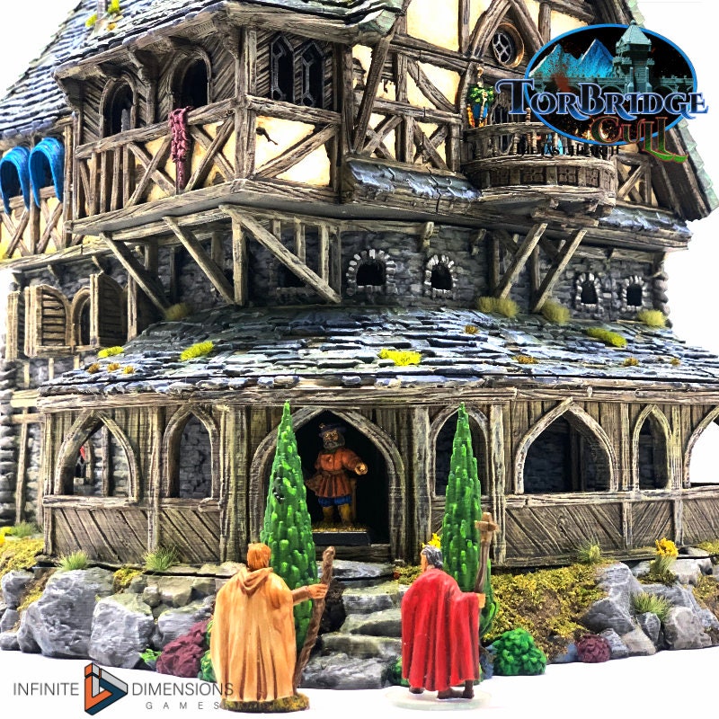 The Widow's Manor Model Building set - Dnd, Wargaming, Model Train | Village | House | Medieval | Fantasy | D&D | 28mm | 32mm | Pathfinder-5