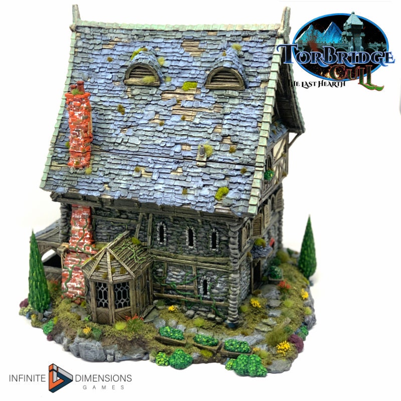 The Widow's Manor Model Building set - Dnd, Wargaming, Model Train | Village | House | Medieval | Fantasy | D&D | 28mm | 32mm | Pathfinder-4