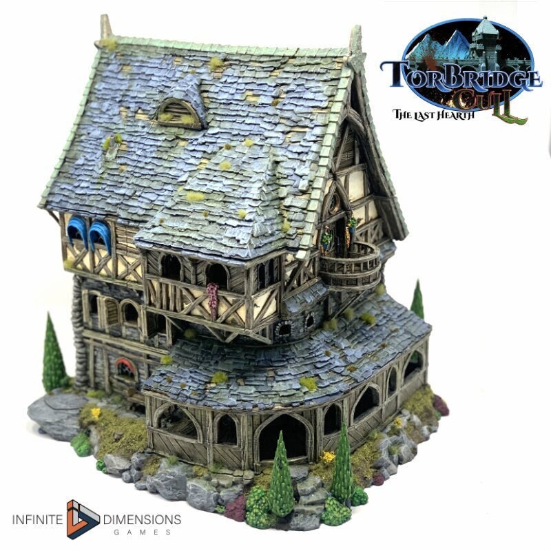 The Widow's Manor Model Building set - Dnd, Wargaming, Model Train | Village | House | Medieval | Fantasy | D&D | 28mm | 32mm | Pathfinder-1
