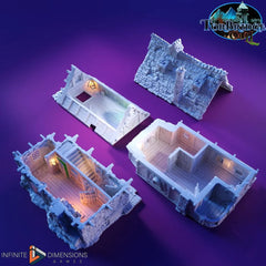 Milat's Townhouse Model Building set - Dnd, Wargaming, Model Train | Village | House | Medieval | Fantasy | D&D | 28mm | 32mm | Pathfinder-4