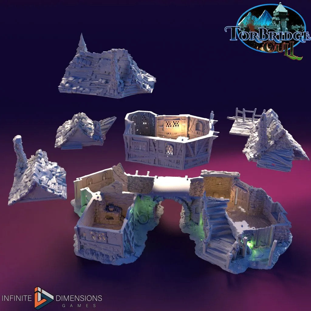 Slum Tenement A Miniature Building set - Dnd, Wargaming, Model Train | Village | Town | Medieval | Fantasy | D&D | Terrain | Torbridge Cull-3