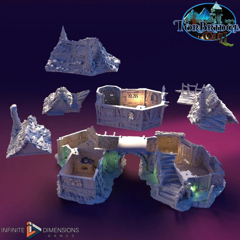 Slum Tenement A Miniature Building set - Dnd, Wargaming, Model Train | Village | Town | Medieval | Fantasy | D&D | Terrain | Torbridge Cull-3