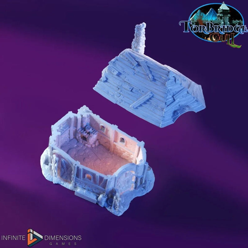 The Slum Shacks Miniature Building set - Dnd, Wargaming, Model Train | Village | Shanty | Medieval | Fantasy | D&D | Terrain | Torbridge-6