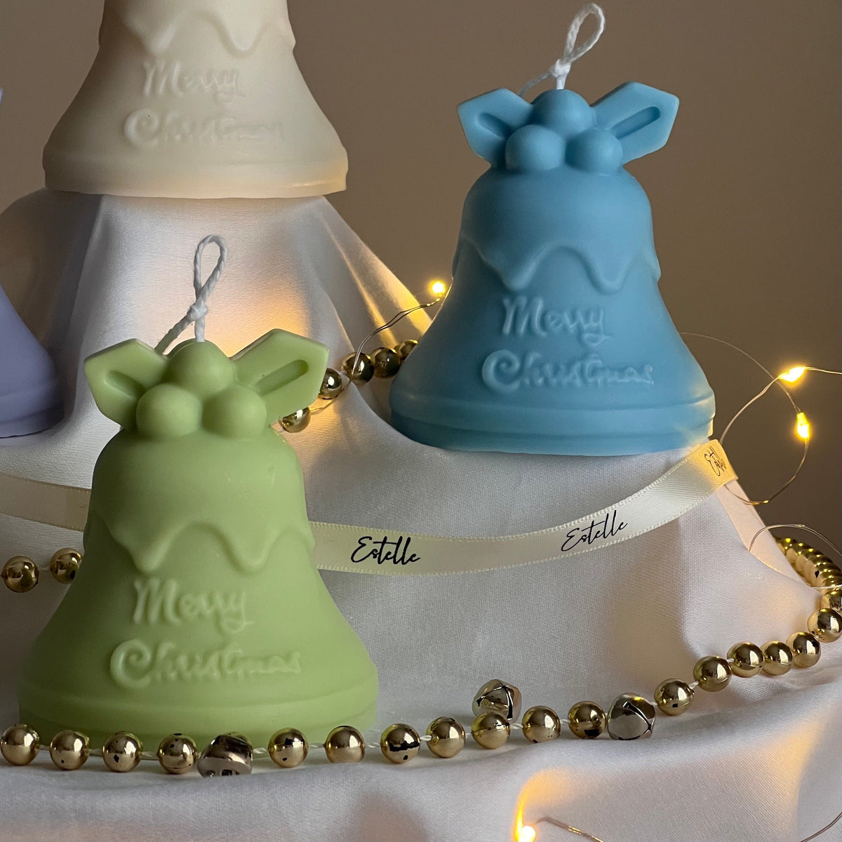 Handmade Christmas Bell Soy Candle | Holiday Home Decor-3