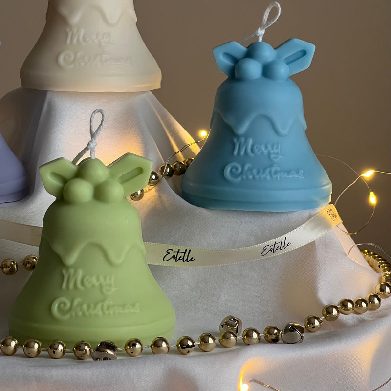 Handmade Christmas Bell Soy Candle | Holiday Home Decor-3