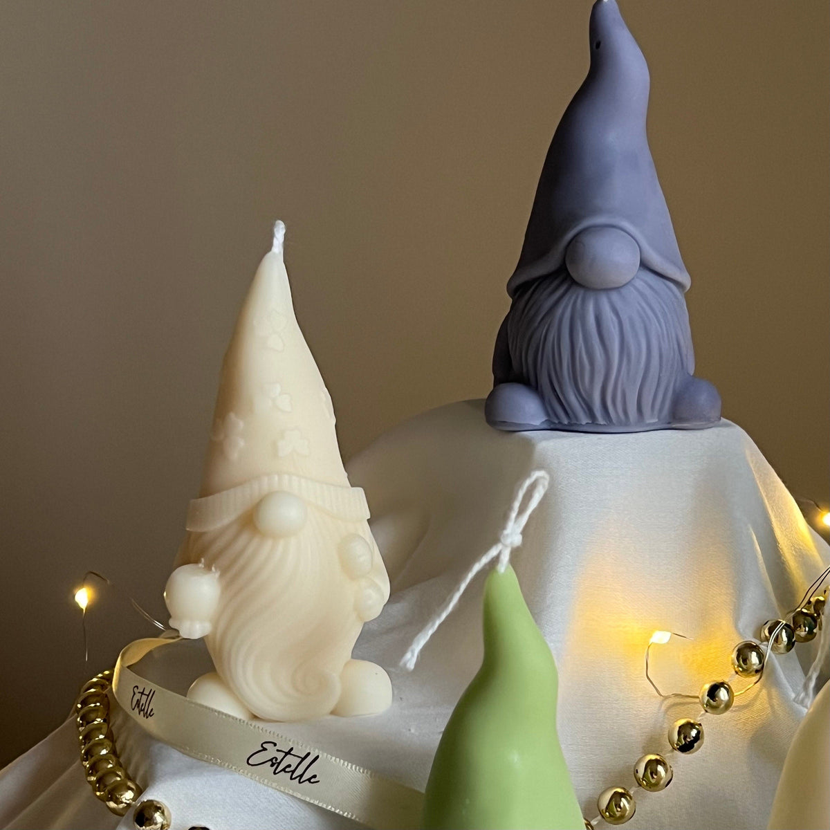 Handmade Christmas Gnome Soy Candle: Festive Holiday Decor-2