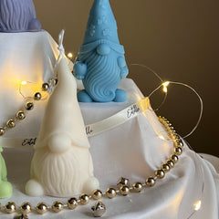 Handmade Christmas Gnome Soy Candle: Festive Holiday Decor-3