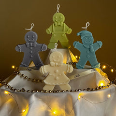 Hand Poured Gingerbread Soy Candle: Christmas Decor Gift-1