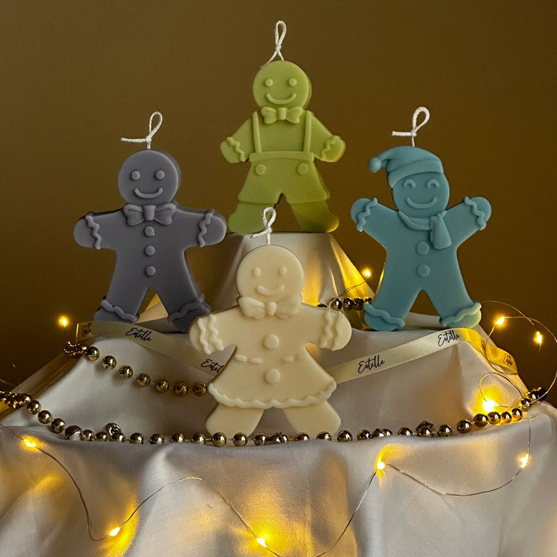 Hand Poured Gingerbread Soy Candle: Christmas Decor Gift-1