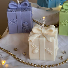 Christmas Gift Box Candle | Hand-Poured Soy Wax Candle | Festive Decor-3