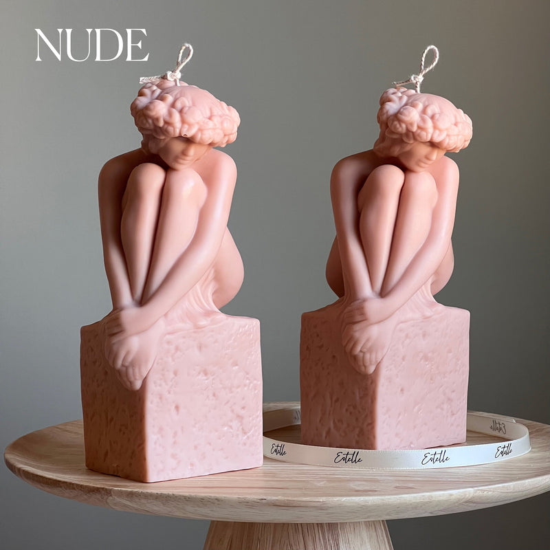 Sculptural Woman Bust Candle | Soy Wax Statue Candle-4