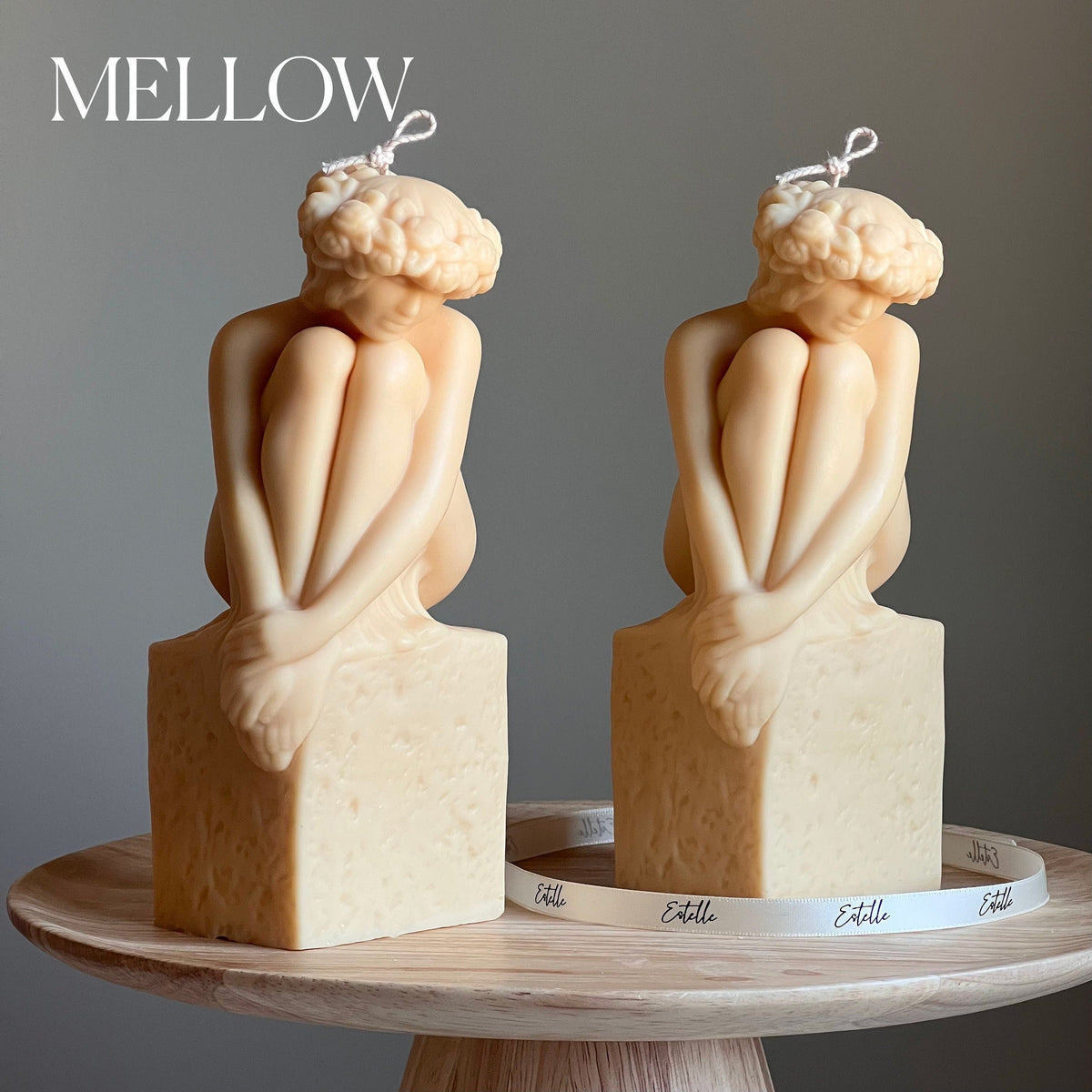 Sculptural Woman Bust Candle | Soy Wax Statue Candle-3