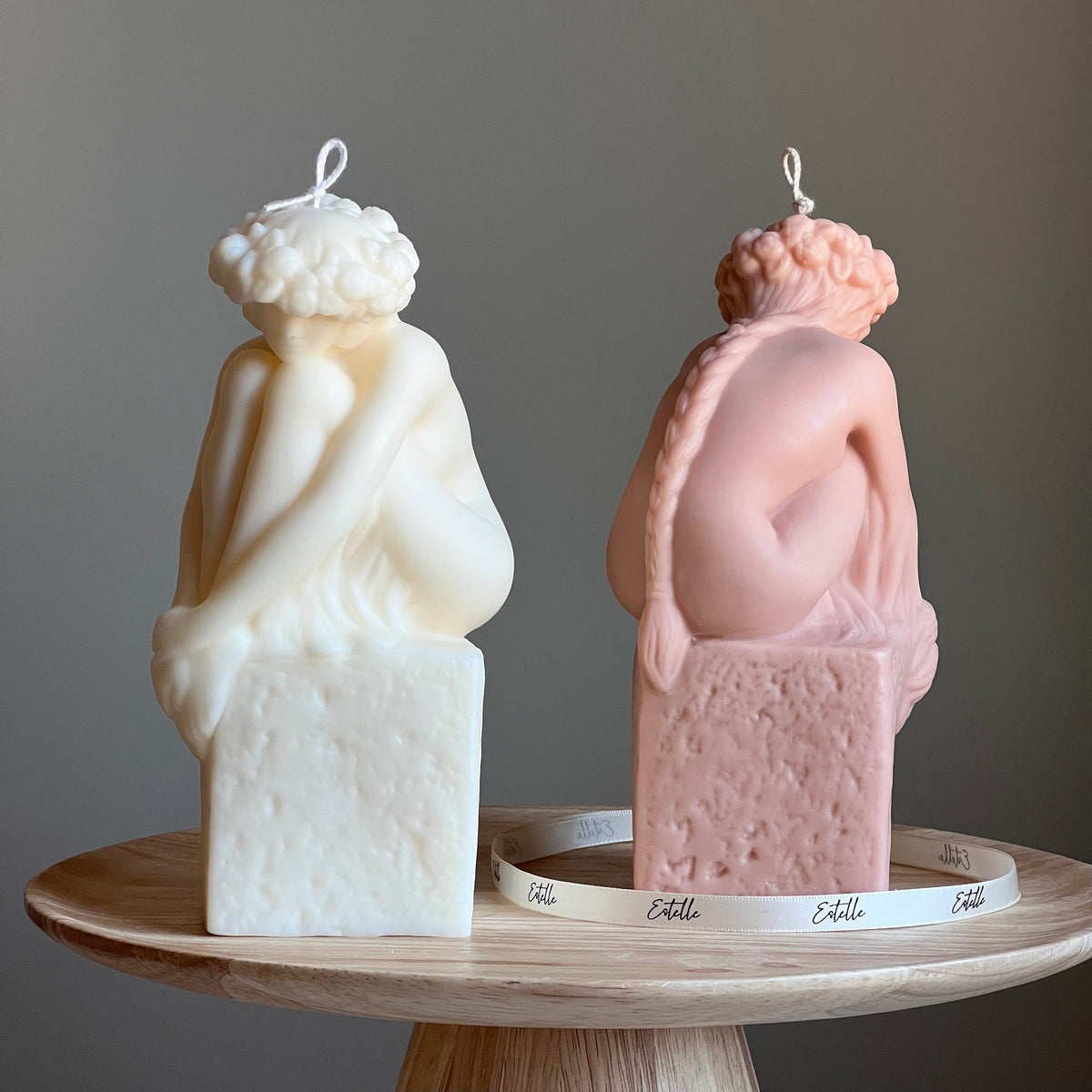Sculptural Woman Bust Candle | Soy Wax Statue Candle-2