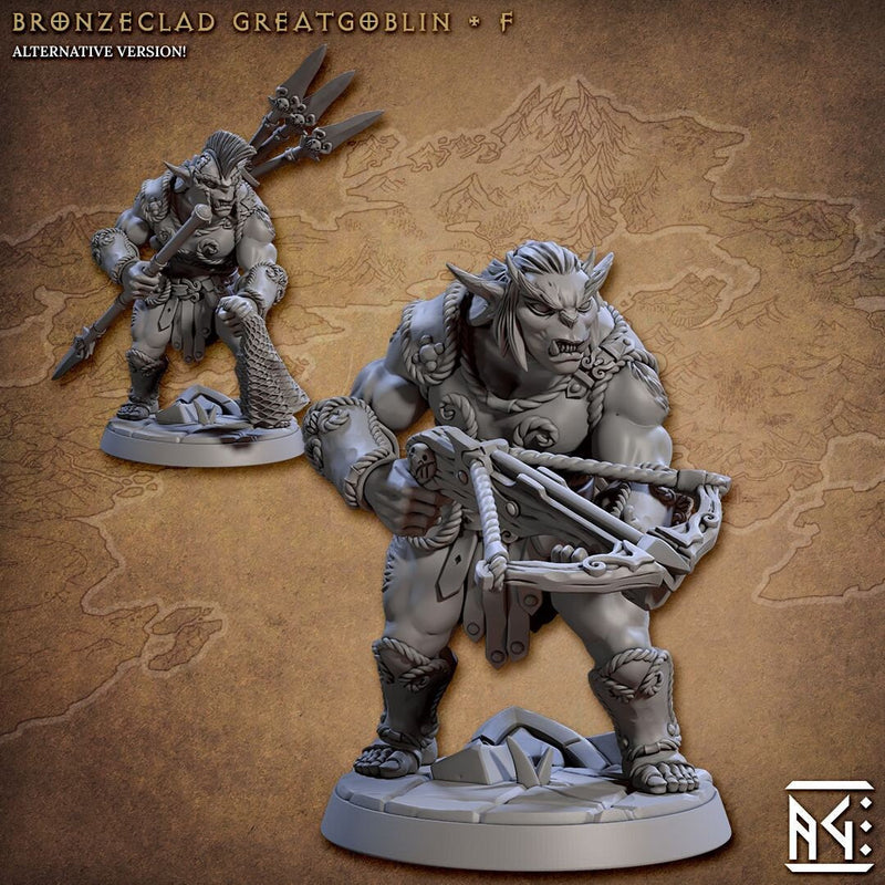 Greatgoblin Warriors Mini set - Artisan Guild, DnD | Male | Female | Fighter, Barbarian, Hobgoblin, Pathfinder | Orc | Wargaming-7