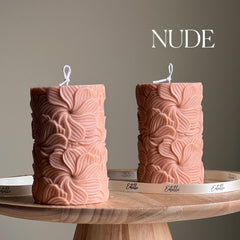 Sculptural Flower Candle | Soy Wax Pillar-2