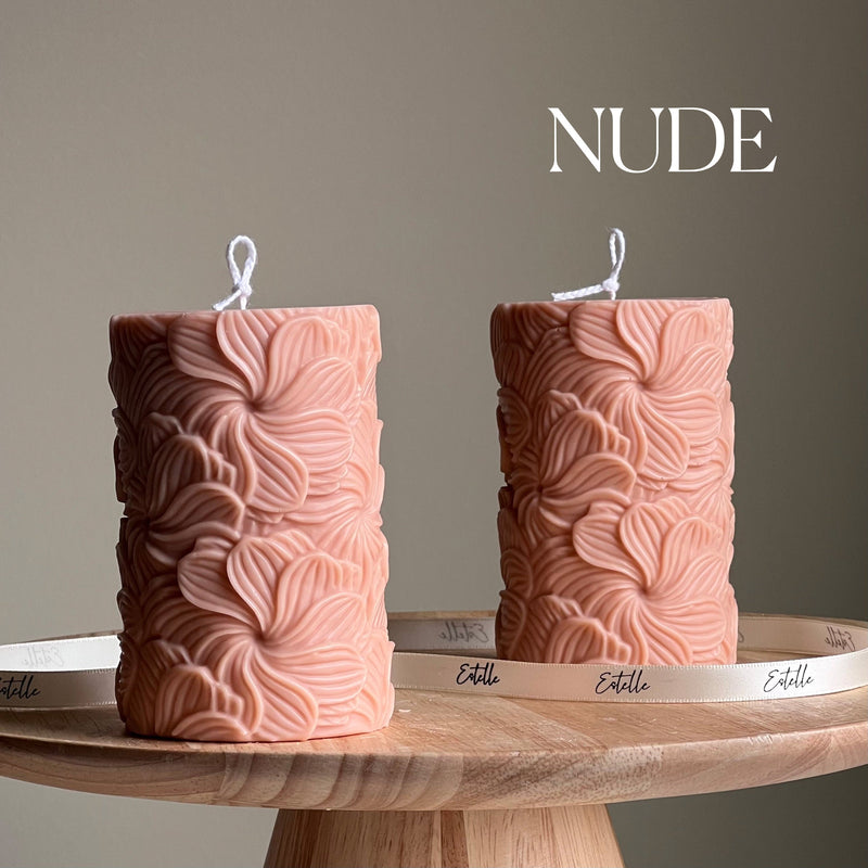 Sculptural Flower Candle | Soy Wax Pillar-2