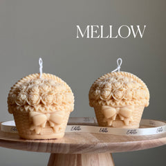 Flower Basket Soy Candle | Sculptural Home Decor-4