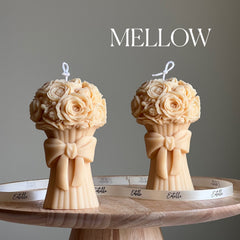Sculptural Flower Bouquet Candle | Soy Wax Pillar Candle-4