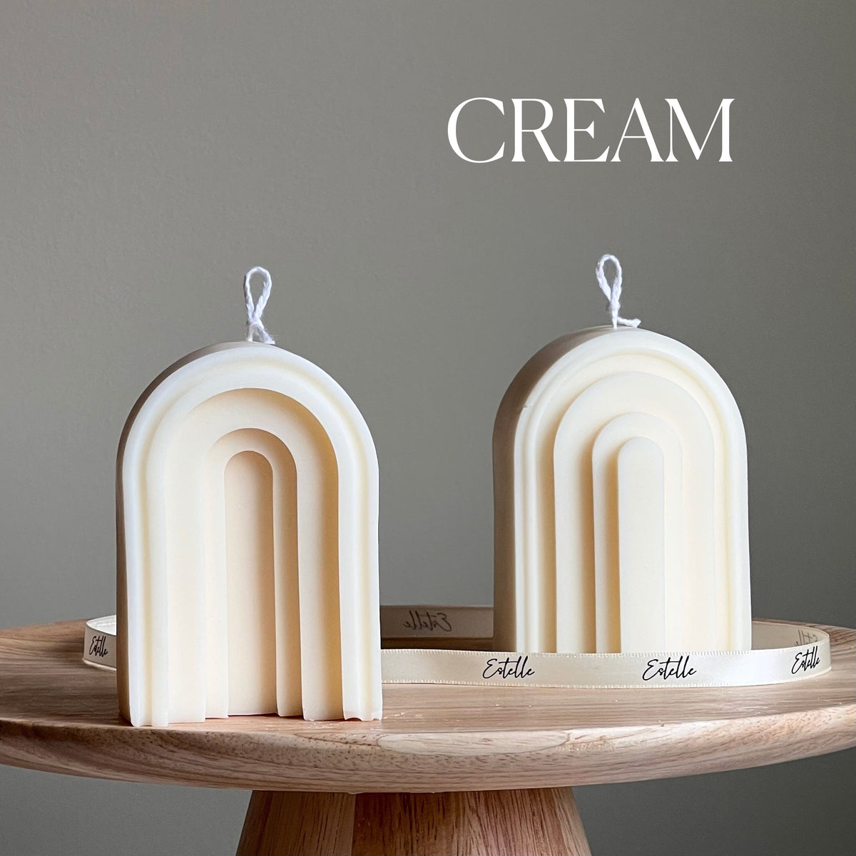 Arch Soy Candle: Sculptural Pillar Candle, Home Decor-3