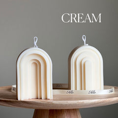 Arch Soy Candle: Sculptural Pillar Candle, Home Decor-3
