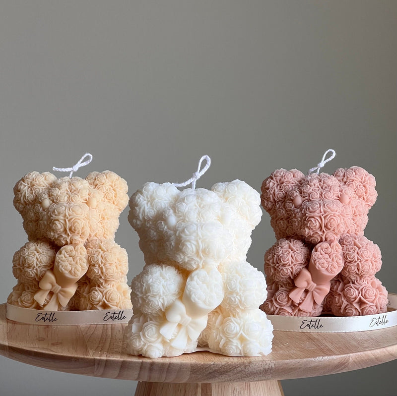 Teddy Bear Soy Wax Candle: Sculptural Bouquet Candle-1