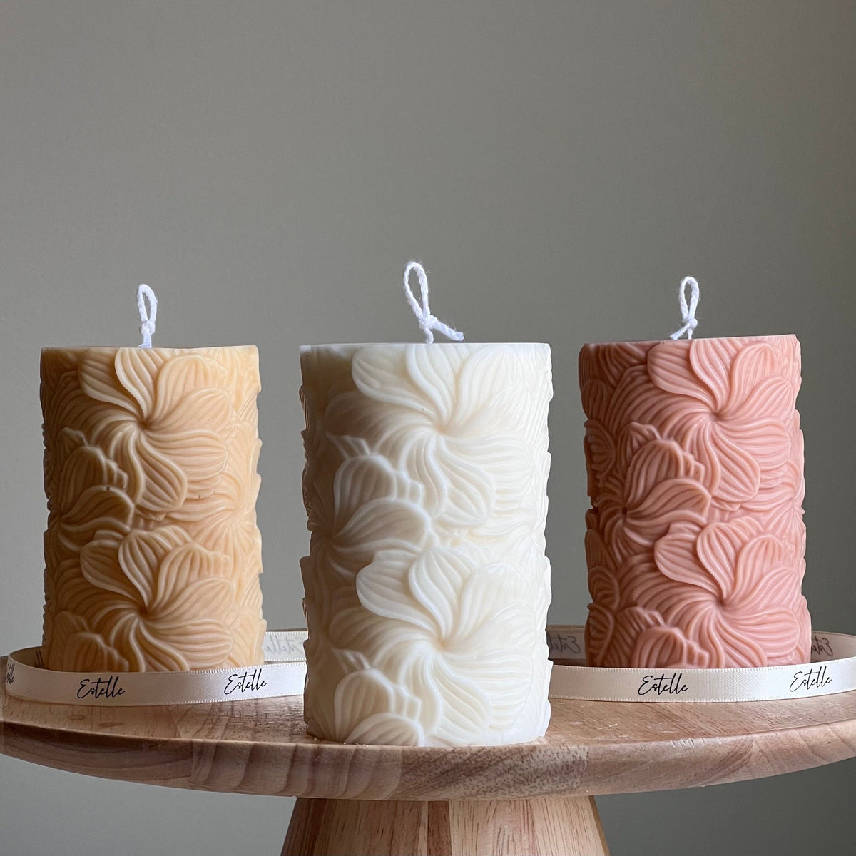 Sculptural Flower Candle | Soy Wax Pillar-1