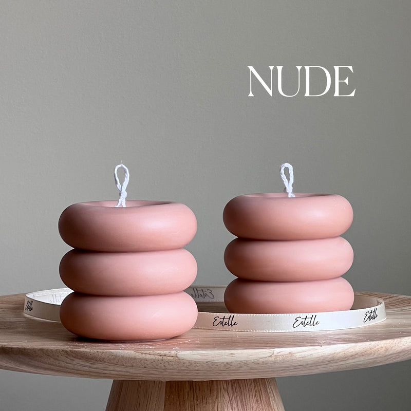Round Soy Wax Pillar Candle | Unscented Decorative Candle-2