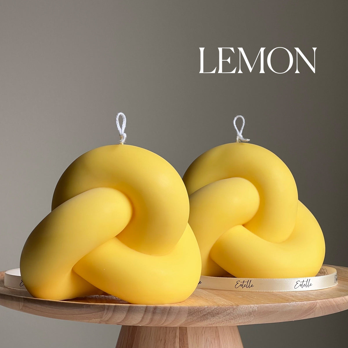 Large Knot Candle: Handmade Soy Wax Rope Candle, Minimalist Decor-5