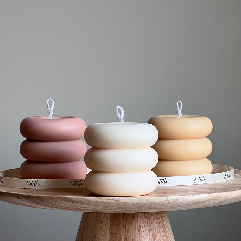 Round Soy Wax Pillar Candle | Unscented Decorative Candle-1