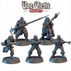 Mountain Warriors 28mm mini set - Vae Victis, DnD | Human | Male | Fighter | Barbarian | Ranger | 28mm | Pathfinder | Fantasy | Wargaming-1