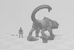 Chimera mini - Artisan Guild, DnD | Lion | Goat | Snake | Animal | Monstrosity | Pathfinder | Wargaming | Huge | Underdark, Grassland, Hill-3