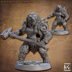 Berserker Werebear dnd Mini Set - Artisan Guild | Male | Fighter | Viking | Barbarian | Female | Pathfinder | Wargaming | Fighter, 28mm 32mm-5