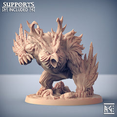 dnd Owlbear mini - Artisan Guild DnD and Wargaming Miniature | Animal | Owl | Bear | Druid Form | Pathfinder | Beast | Forest | Shape | Wild-1