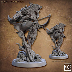 Viking Female Ranger dnd Mini - Artisan Guild | Bear| Human | Female | Viking | Barbarian | Fighter | Pathfinder | Wargaming | 28mm 32mm-2