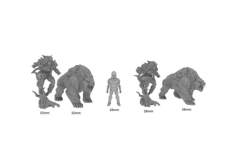 Viking Female Ranger dnd Mini - Artisan Guild | Bear| Human | Female | Viking | Barbarian | Fighter | Pathfinder | Wargaming | 28mm 32mm-5