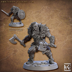 Viking Fighters dnd mini set - Artisan Guild | Male | Female | Fighter | Barbarian | Ranger | Northman | Pathfinder | Wargaming, 28mm 32mm-2