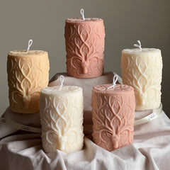 Handmade Deer Pillar Candle: Soy Wax Sculptural Home Decor-4