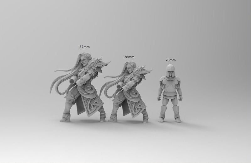 Female Fighter dnd Viking mini - Norse | Male | Heroine | Fighter | Barbarian | Fantasy, Human| Pathfinder | Wargaming, 28mm 32mm-6