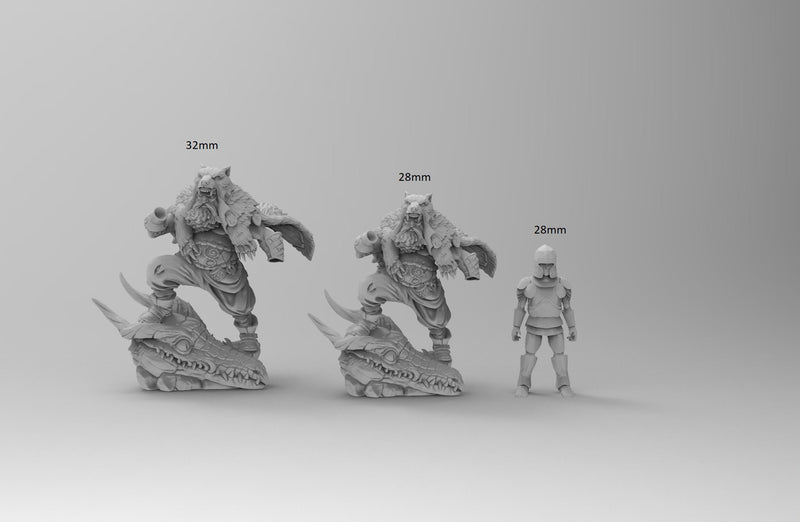 Male Thane Fighter dnd Viking mini - Norse | Male | Chief | Fighter | Barbarian | Fantasy, Human| Pathfinder | Wargaming, 28mm 32mm-3