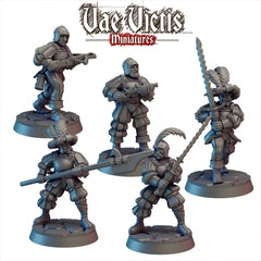 Mercenary Mini Set -DnD, Wargaming | Vae Victis, | Bundle | Fighter | Knight | 28mm | Pathfinder | Fantasy, Soldier | Set-1