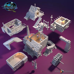The Gruel Mill Model Building set - Dnd, Wargaming, Model Train | Village | Factory | Medieval | Fantasy | D&D | 28mm | 32mm | Pathfinder-3
