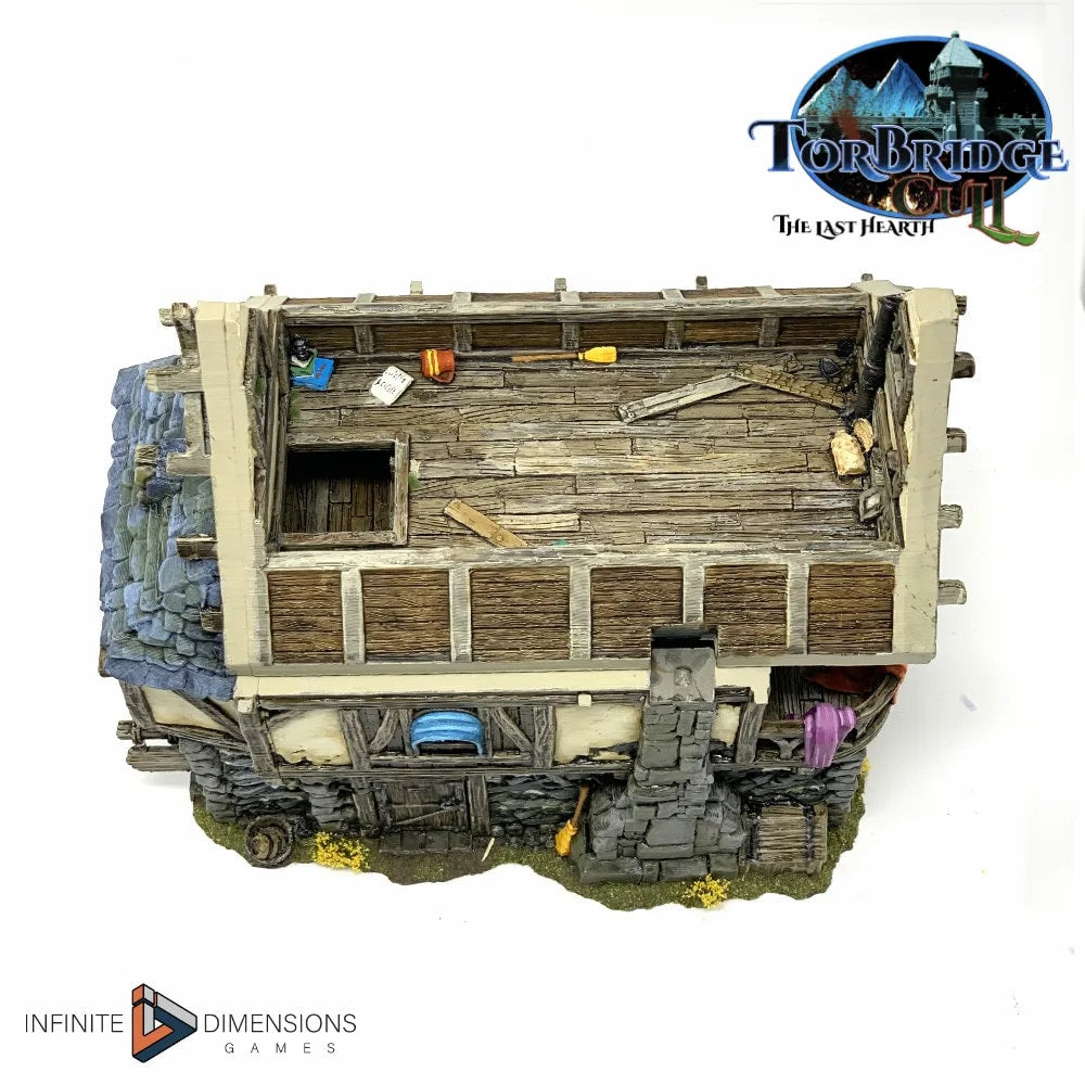 Milat's Townhouse Model Building set - Dnd, Wargaming, Model Train | Village | House | Medieval | Fantasy | D&D | 28mm | 32mm | Pathfinder-5
