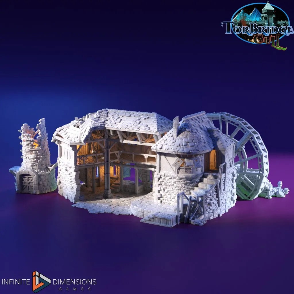 The Lumbermill Model Building set - Dnd, Wargaming, Model Train | Village | Town | Medieval | Fantasy | D&D | Terrain | Forest | Pathfinder-6