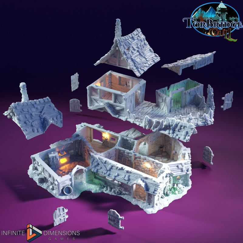 Slum Tenement B Miniature Building set - Dnd, Wargaming, Model Train | Village | Town | Medieval | Fantasy | D&D | Terrain | Torbridge Cull-4