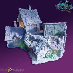 Slum Tenement B Miniature Building set - Dnd, Wargaming, Model Train | Village | Town | Medieval | Fantasy | D&D | Terrain | Torbridge Cull-2