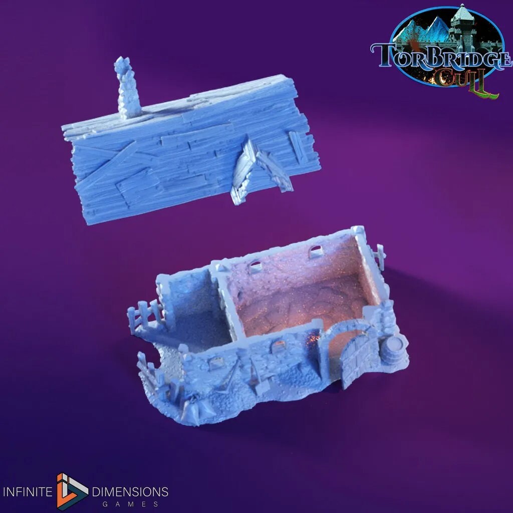 The Slum Shacks Miniature Building set - Dnd, Wargaming, Model Train | Village | Shanty | Medieval | Fantasy | D&D | Terrain | Torbridge-4